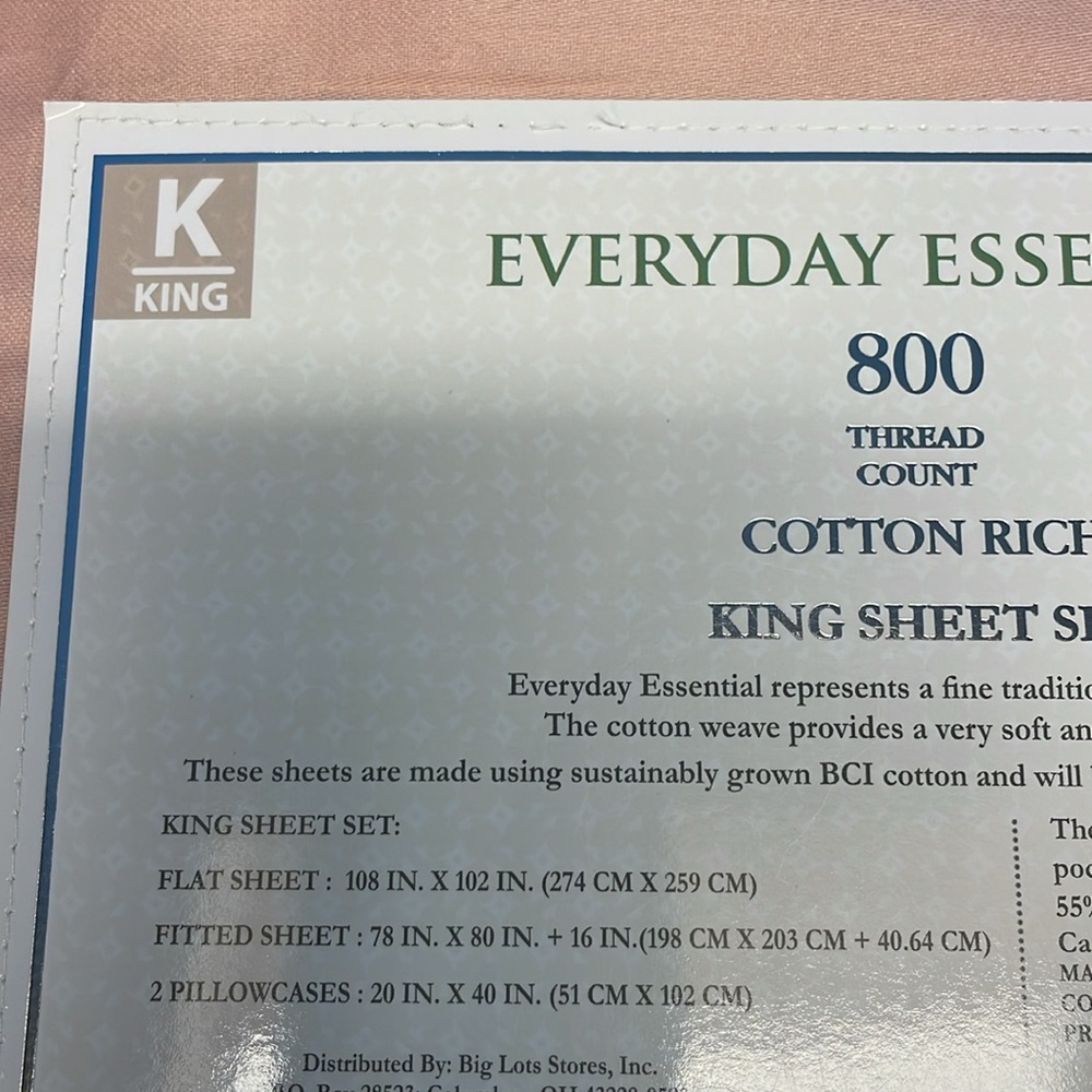 King sheet set - Picture 2 of 4